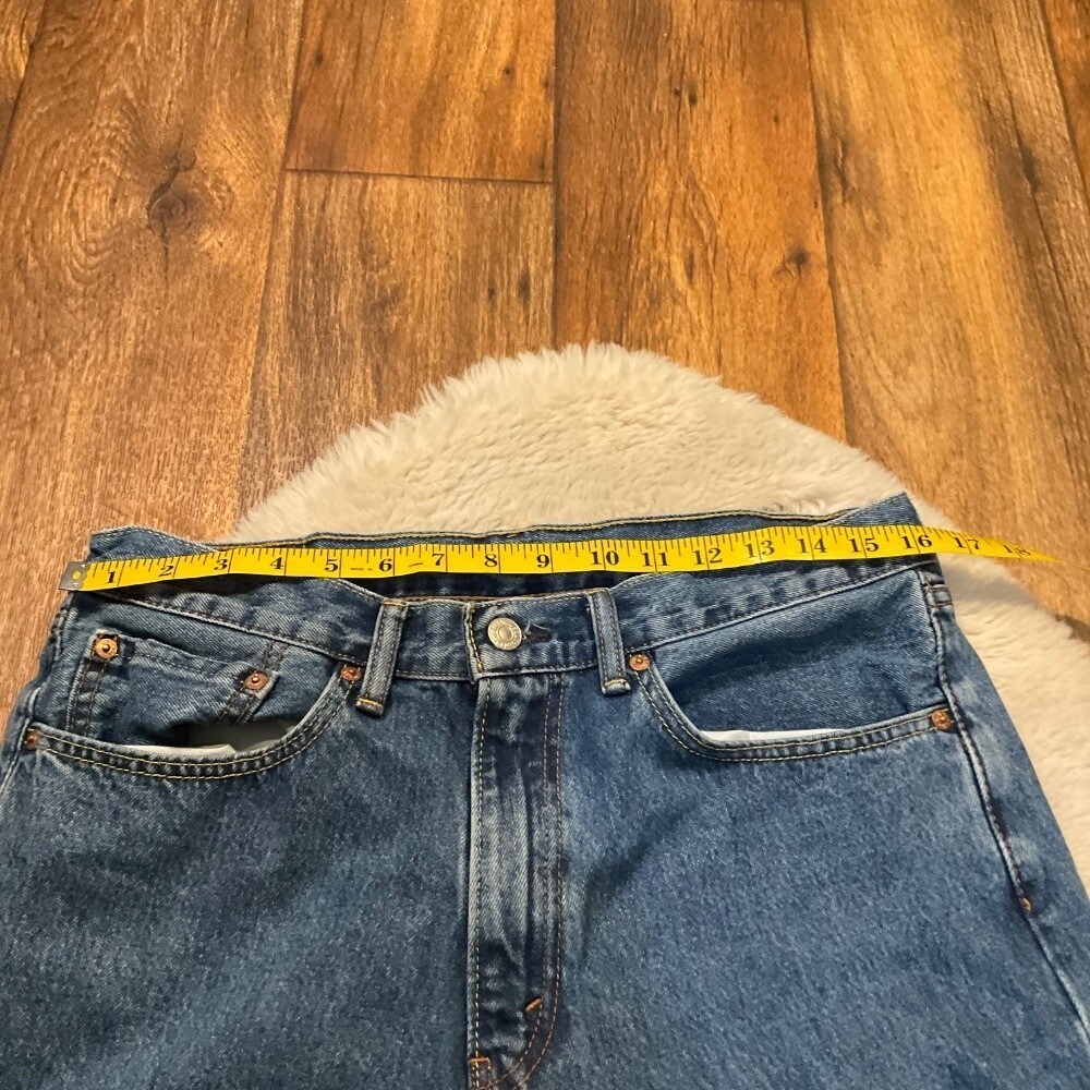 Levi's 505 Men's 34x30 Blue Denim Jeans‎ Medium Wash Measure 32x29 - Picture 3 of 11